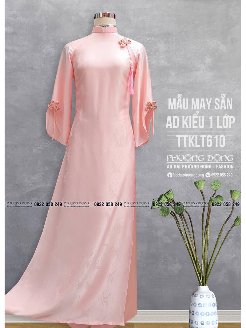 Áo Dài Phom Trẻ Gấm Lụa Phom Suông TTKLT610